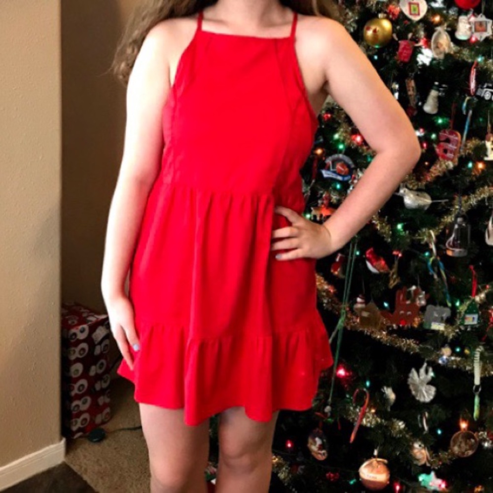 Red Halter Dress